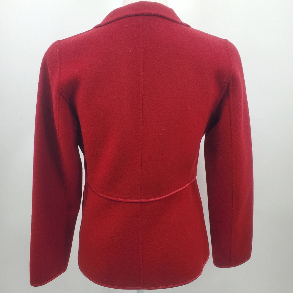 Talbots Red Wool Single Button Blazer | Size 4p* - image 2
